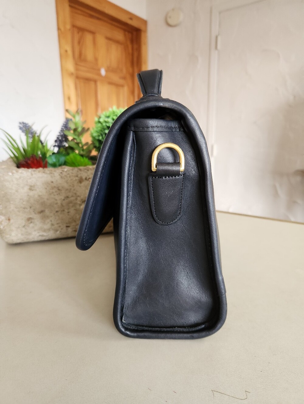 Coach Court Bag, Navy Blue No. 9870, Archival Vintage, Pre-1994 - Picture 7 of 15